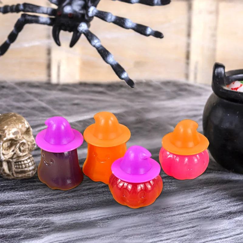Halloween Mini Fruit Forks Plastic Squeeze Sauce Bottles Dessert Cocktail Cake Decor Halloween Party Supplies Baking Accessories