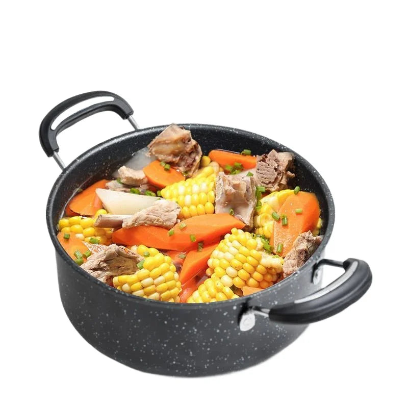 Soup Pot Non-stick  Thick Soup Stew Pot Cook Noodles Hot Milk Porridge  Gas Cooker Universal Induction Pot Instant