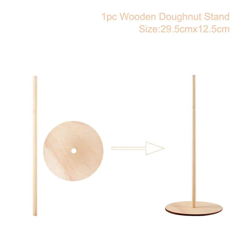 Wedding Decoration Wooden Donut Stand Wall Dessert Doughnut Table Holder Wedding Mariage Supplies Kid Birthday Party Baby Shower