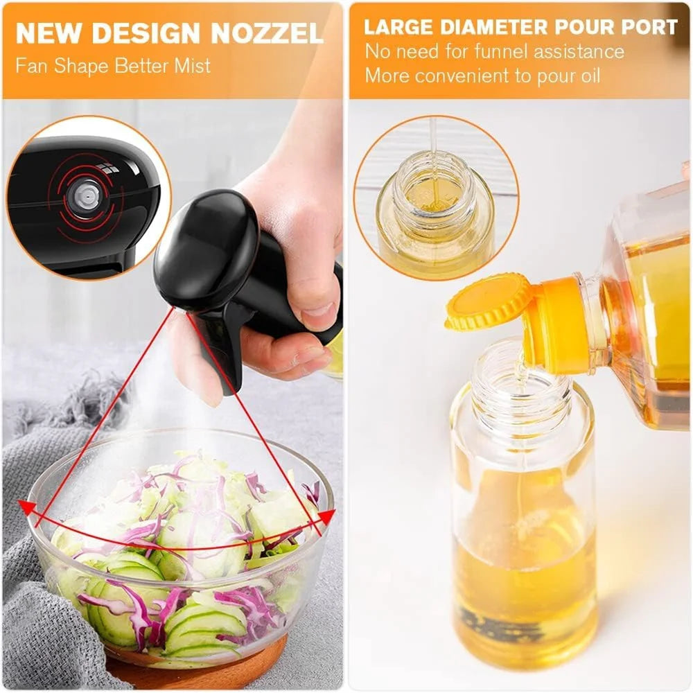 500/300/200ml pray Oil Sprayer for Kitchen Oils Spray Dispenser Bottle for Olive Oil Air Fryer BBQ Salad Baking Grilling Cooking