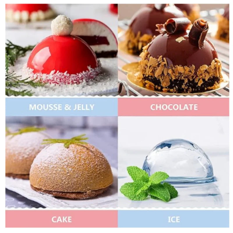 Semi Sphere Silicone Baking Mold for Baking 3D Bakeware Chocolate Half Ball Sphere Mold Cupcake Pan Cake DIY Muffin Kitchen Tool