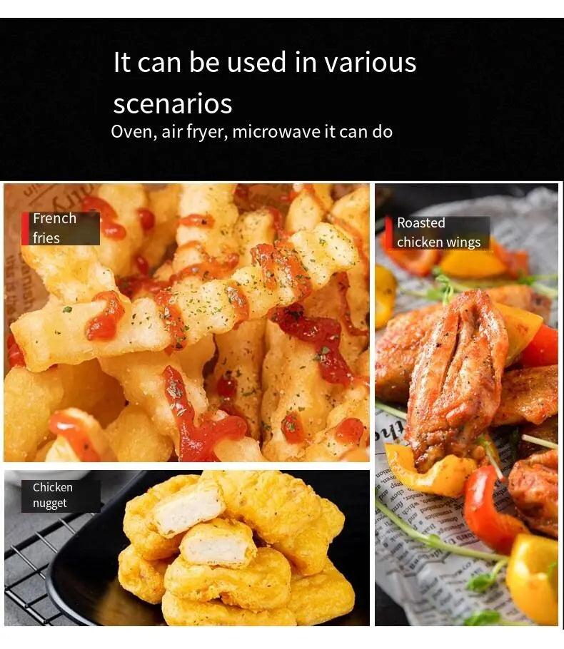 Oven Baking Pan Fried Chicken Basket Mat Air Frying Pan Silica Gel Pan Baking Pan Kitchen Accessories Easy To Clean